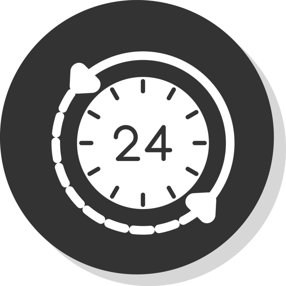 24 Hours Vector Icon Design