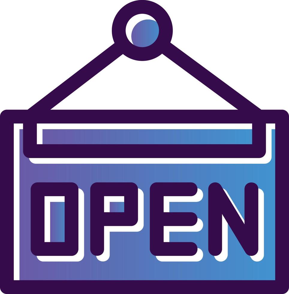 Cafe Open Sign Vector Icon Design