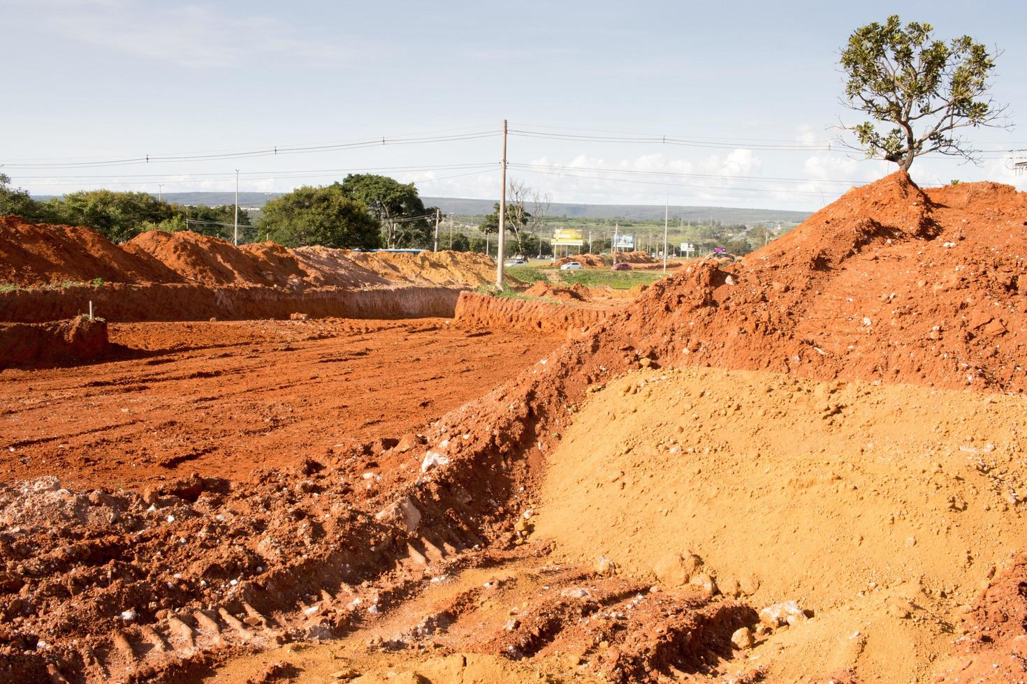 brasilia, df, Brasil, febrero 15, 2023 nuevo la carretera construcción en el noroeste sección de brasilia foto