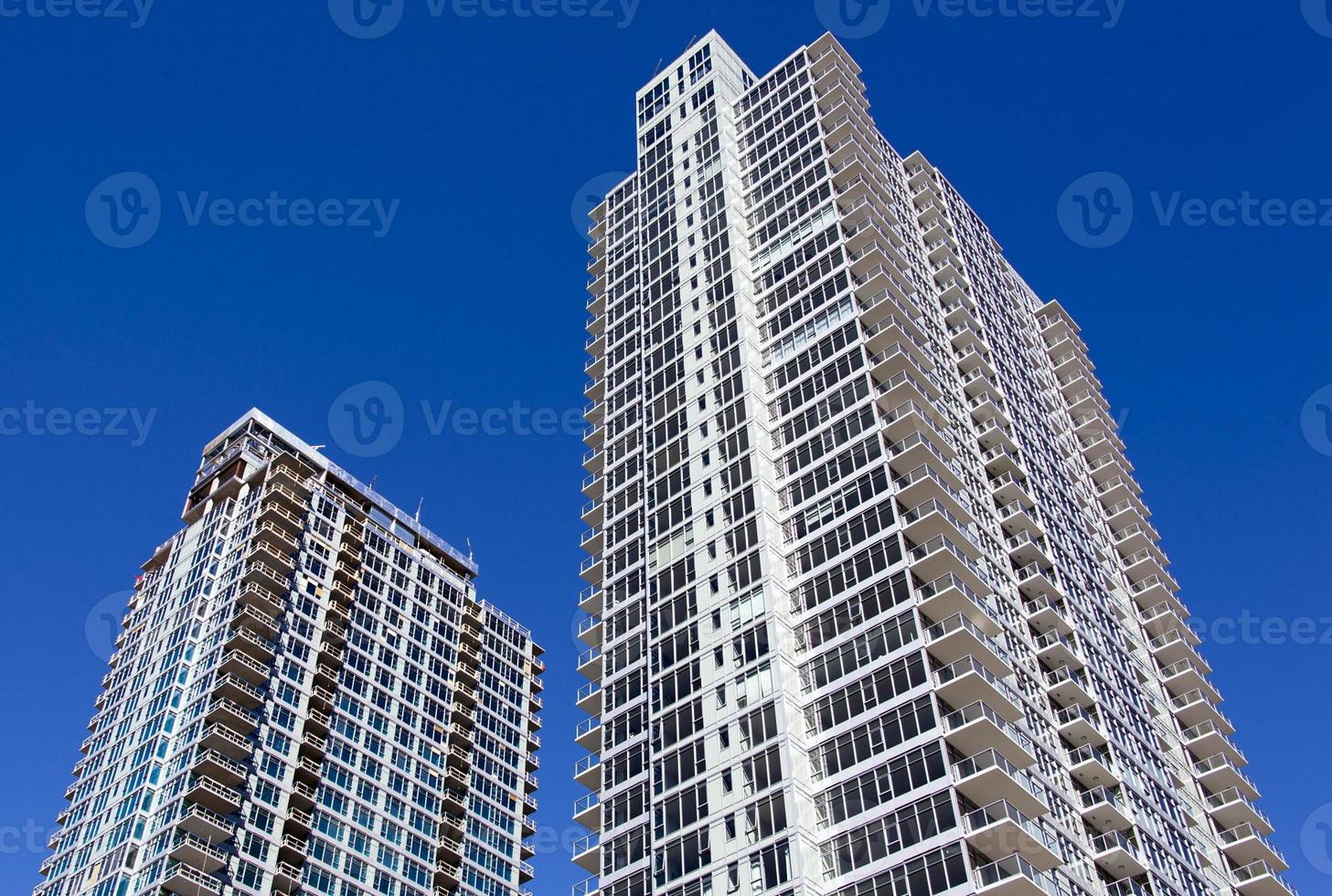 Seattle Downtown Residential Skyscrapers And A Blue Sky photo