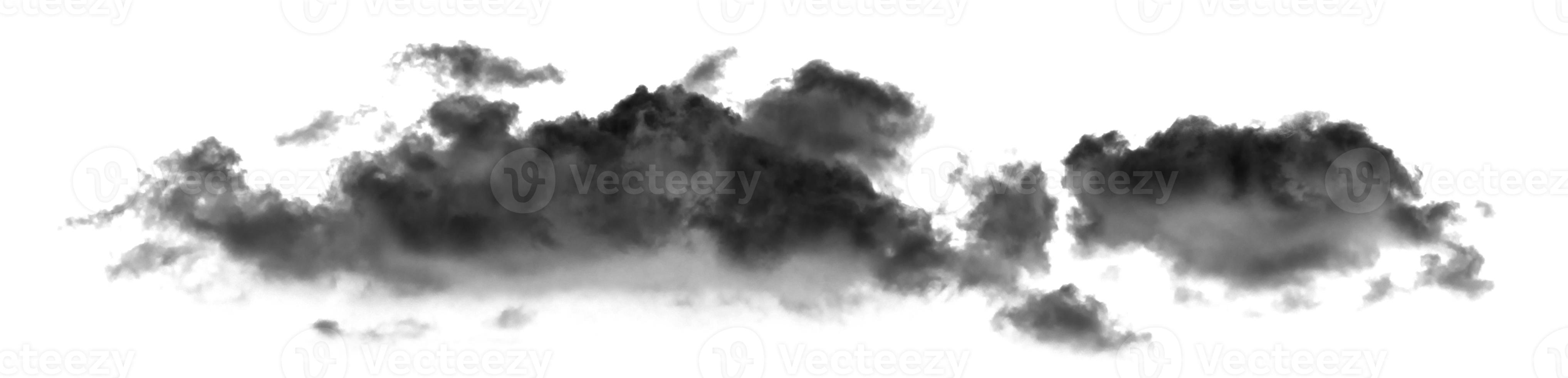 nube blanca aislada sobre fondo blanco, textura de humo, efecto de pincel foto