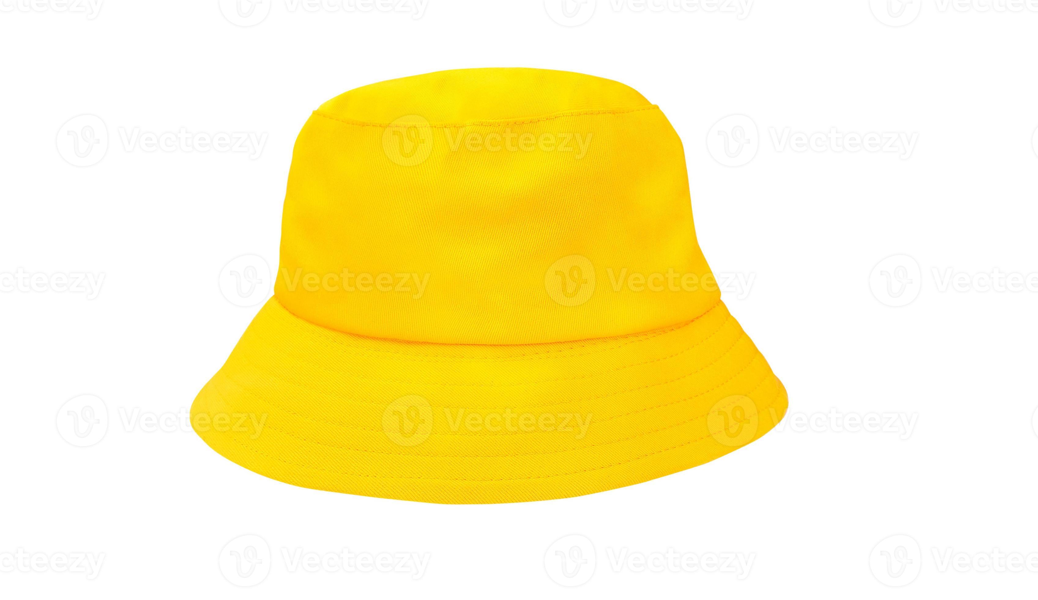 yellow bucket hat isolated on white background 20140052 Stock Photo at
