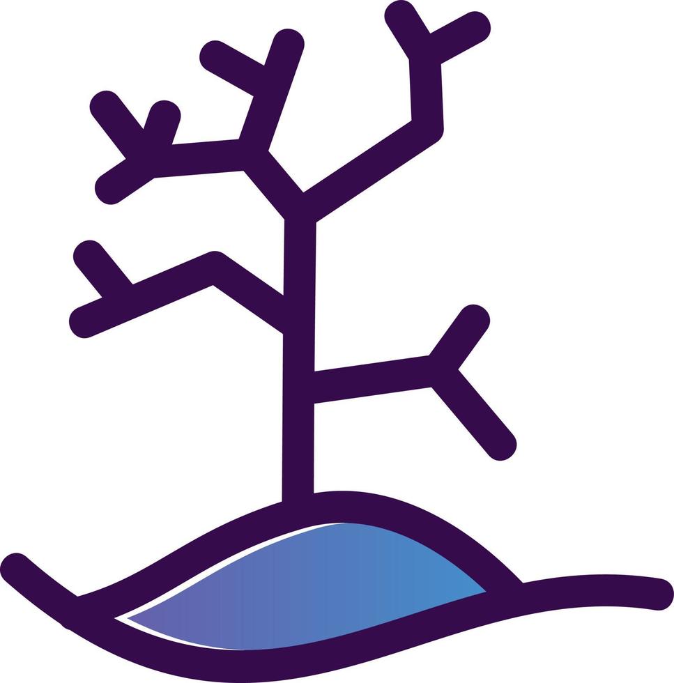 diseño de icono de vector de árbol seco