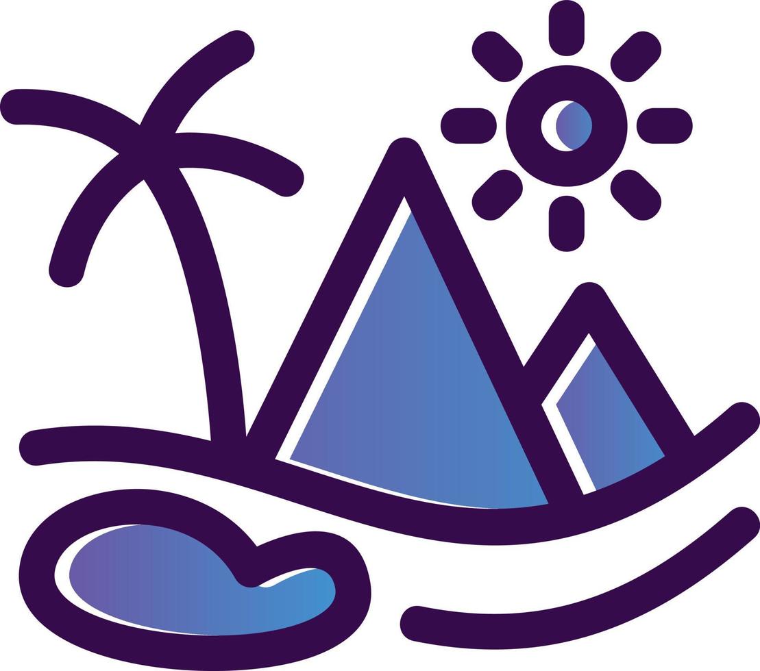 Desert Oasis Vector Icon Design