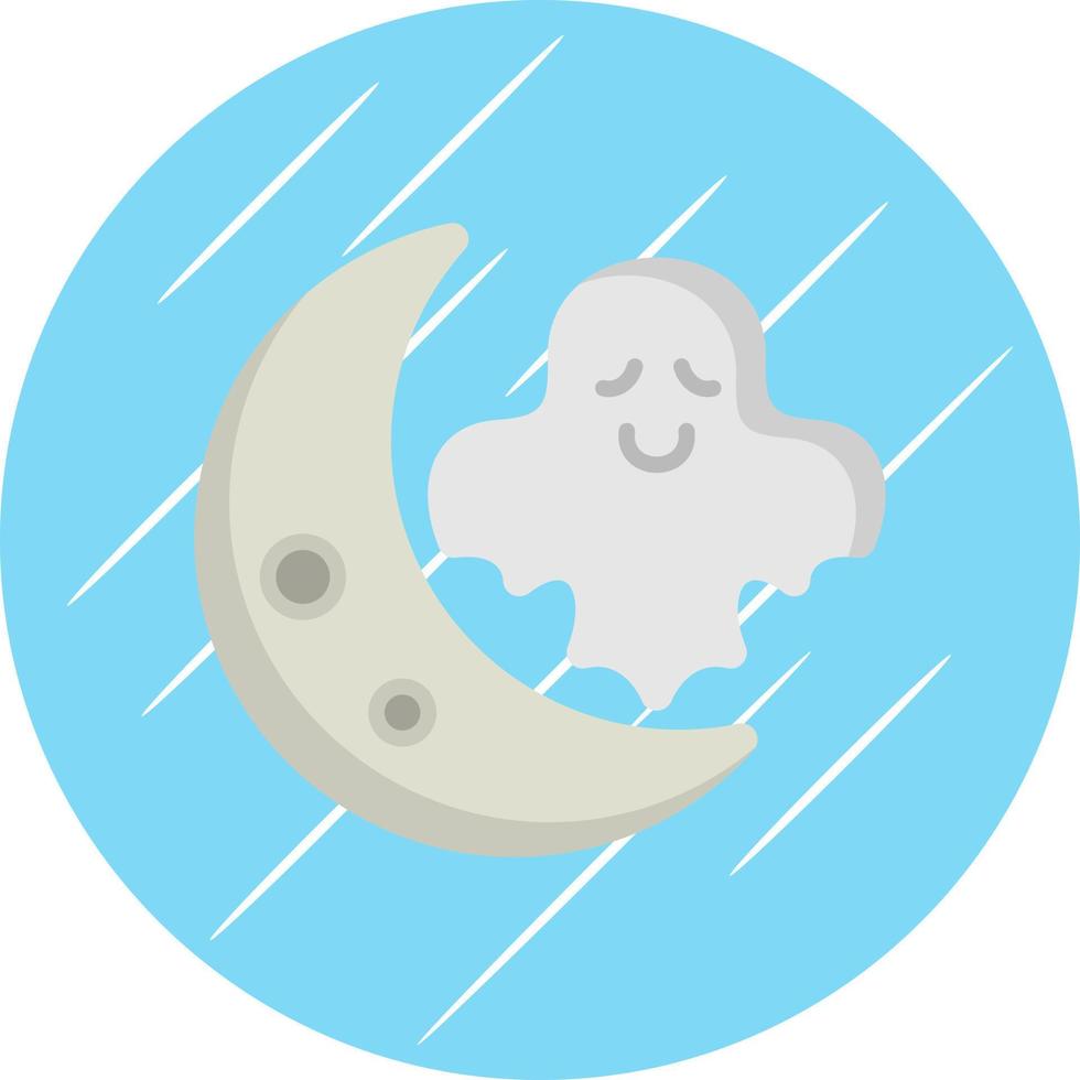 Halloween Moon Vector Icon Design