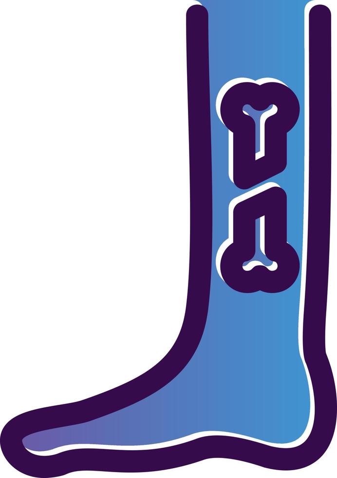 Broken Leg Vector Icon Design