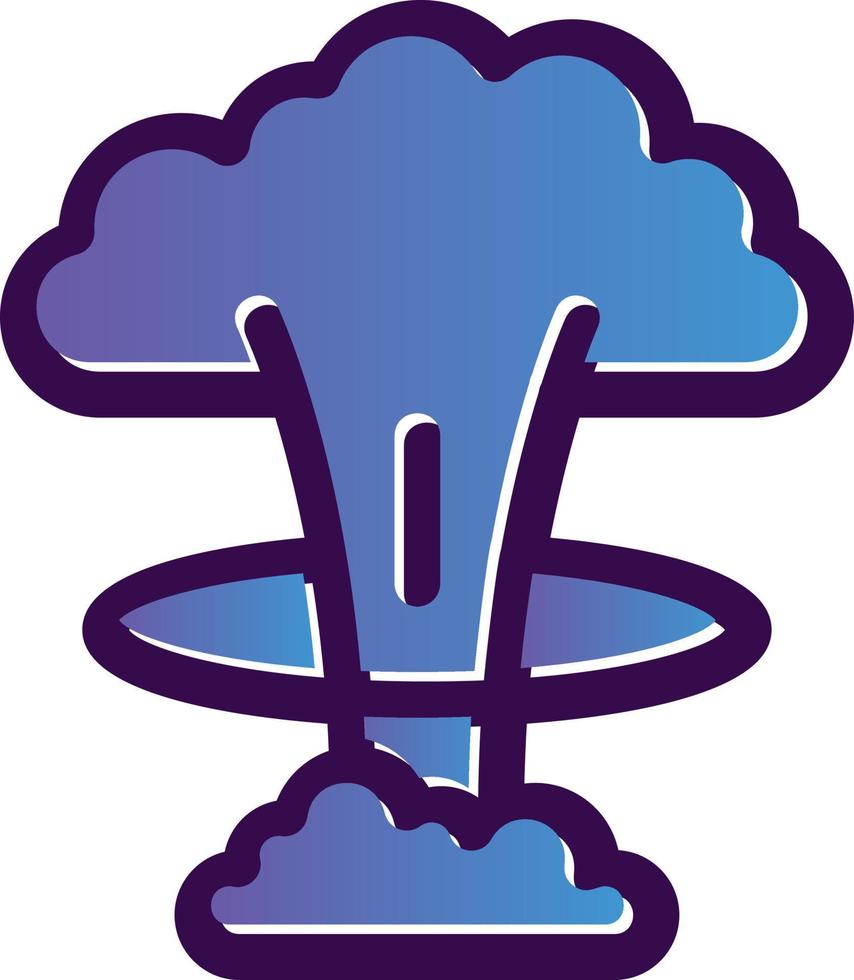 Nuclear Explosion Vector Icon Design
