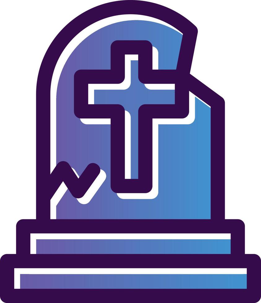 Tombstone Vector Icon Design