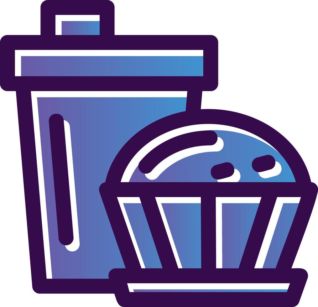 diseño de icono de vector de muffin de café