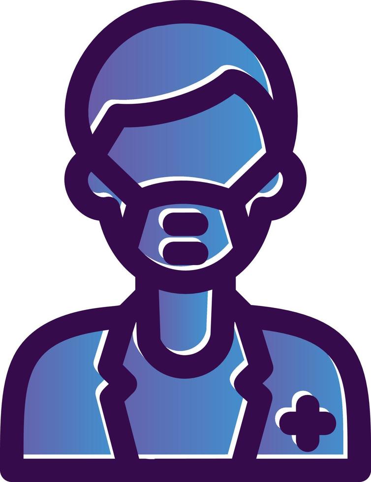 Male Surgeon Vector Icon Design