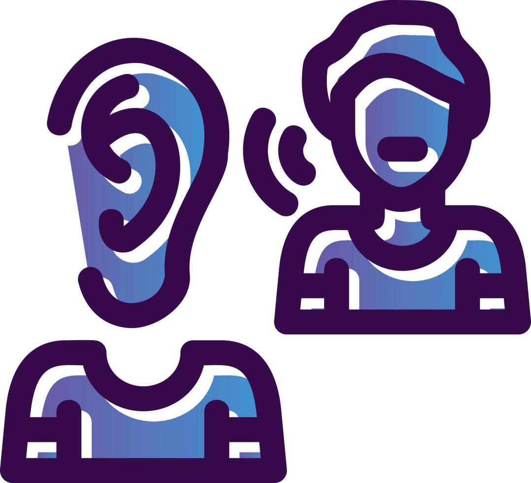 Listening Vector Icon Design