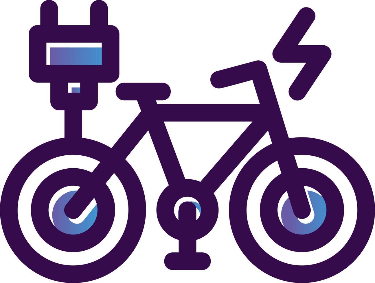 Electric Bike Vector Icon Design