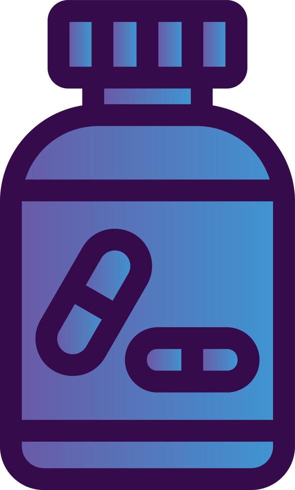 Pills Bottle Vector Icon Design
