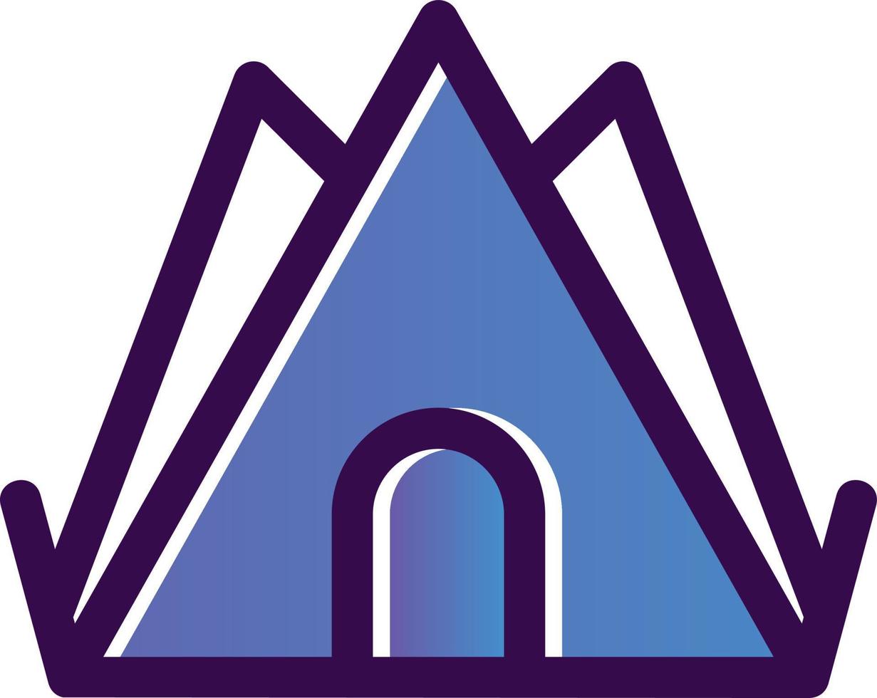 Desert Camp Vector Icon Design