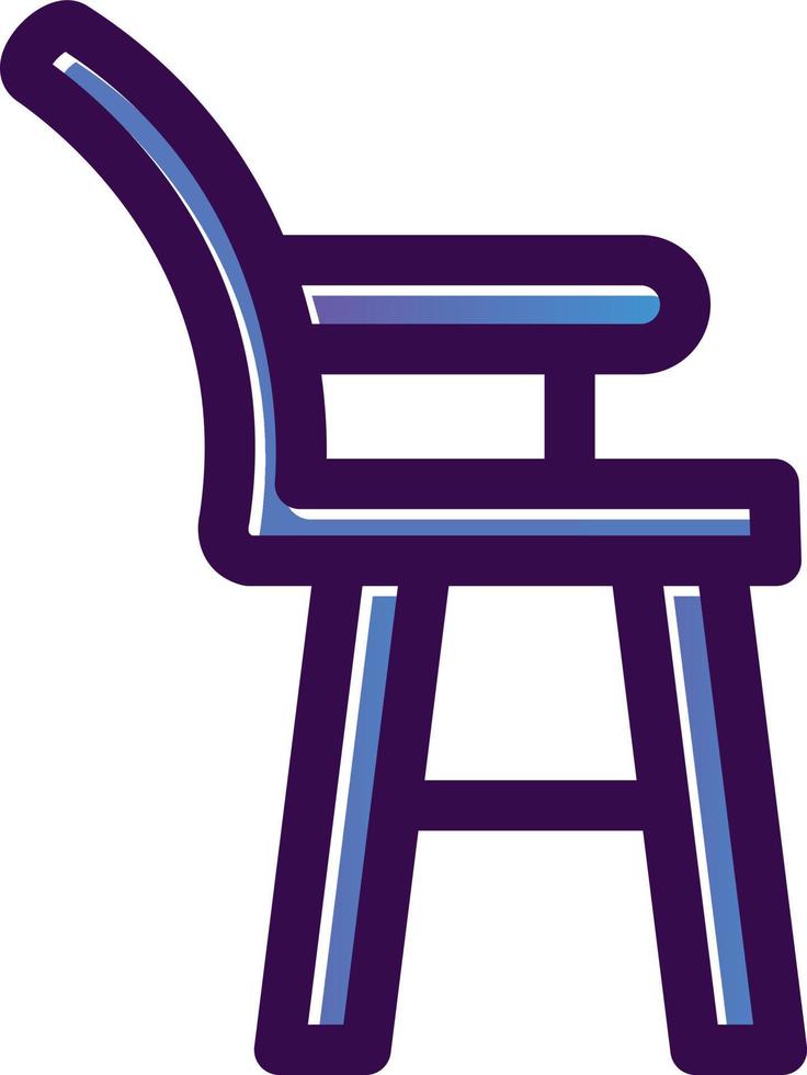 diseño de icono de vector de silla alta