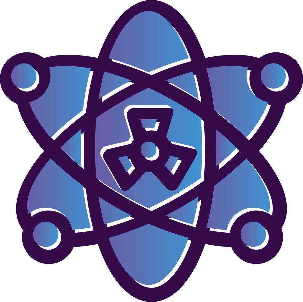 Nuclear Fission Vector Icon Design