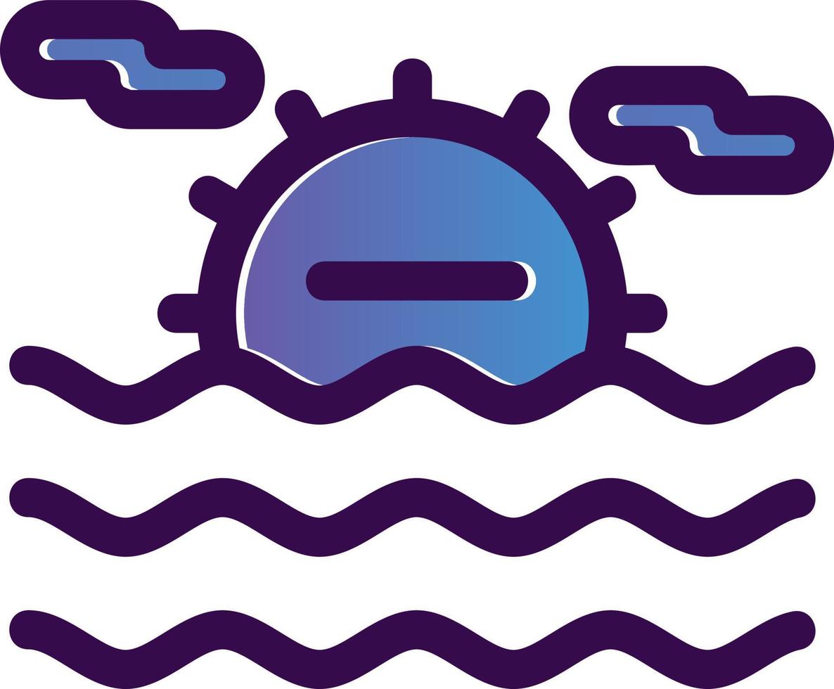 Sea Landscape Vector Icon Design