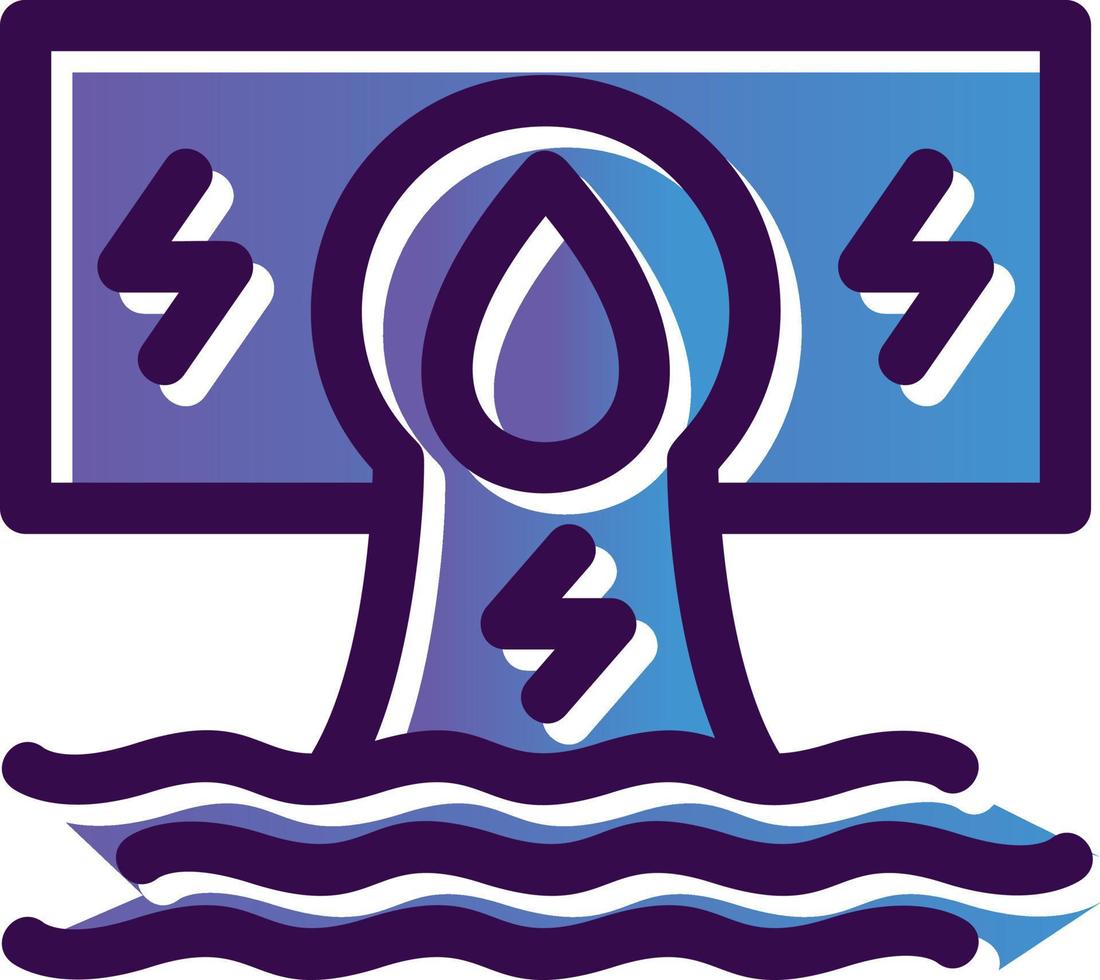 Hydroelectricity Vector Icon Design