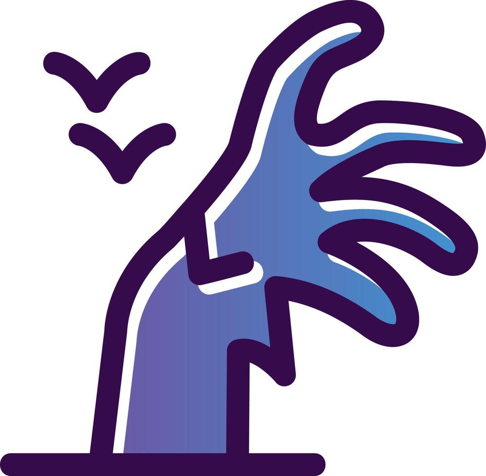 Scary Hand Vector Icon Design