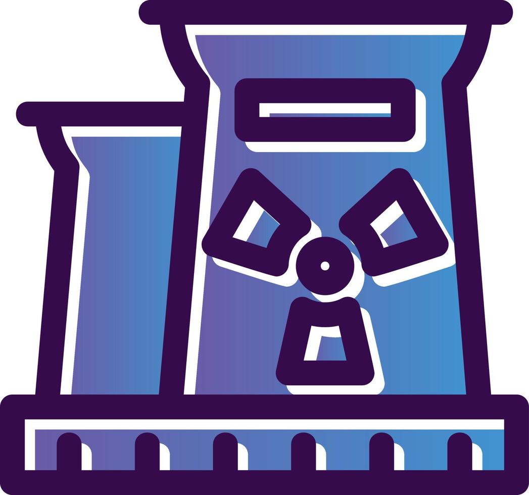 Nuclear Plant Vector Icon Design