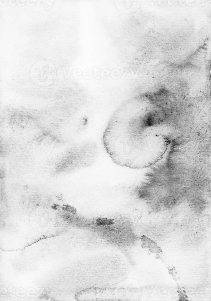 Watercolor light gray gradient background texture. Black and white watercolour liquid backdrop. Grey stains on paper. photo