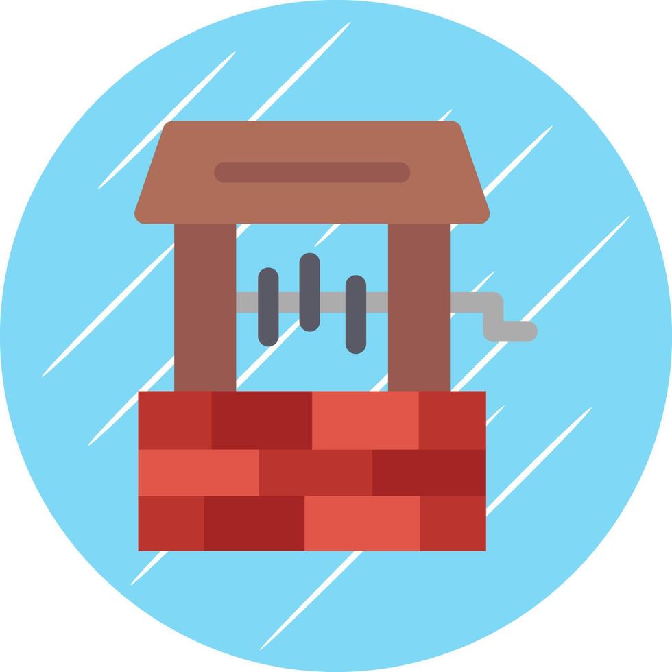 Desert Water Well Vector Icon Design