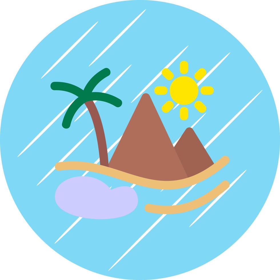 Desert Oasis Vector Icon Design