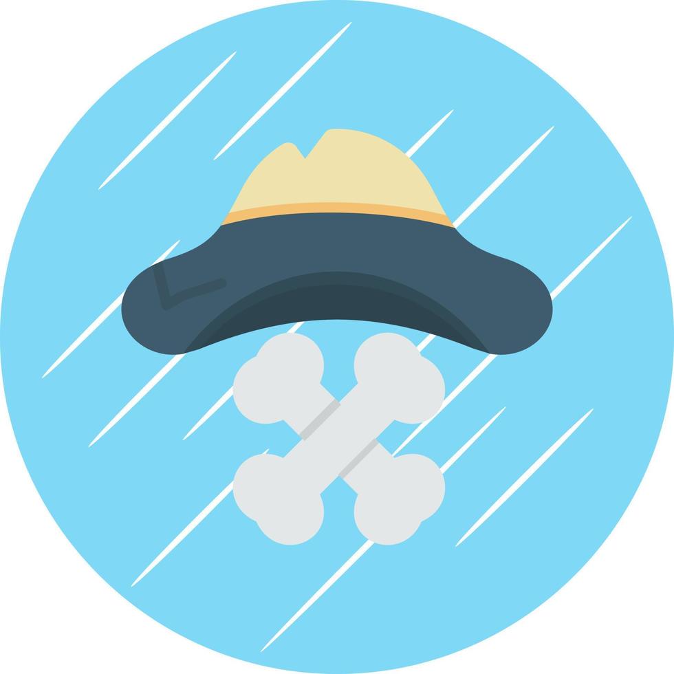 diseño de icono de vector de sombrero pirata