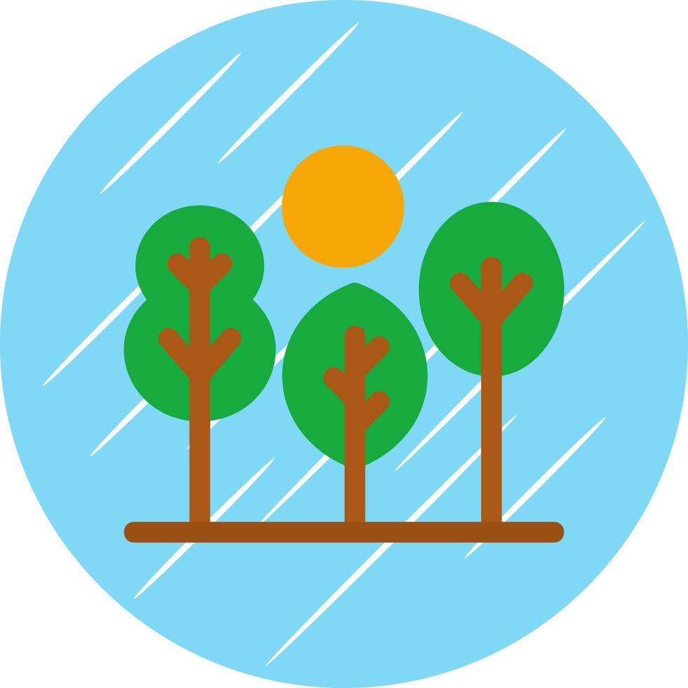 Tree Landscape Vector Icon Design