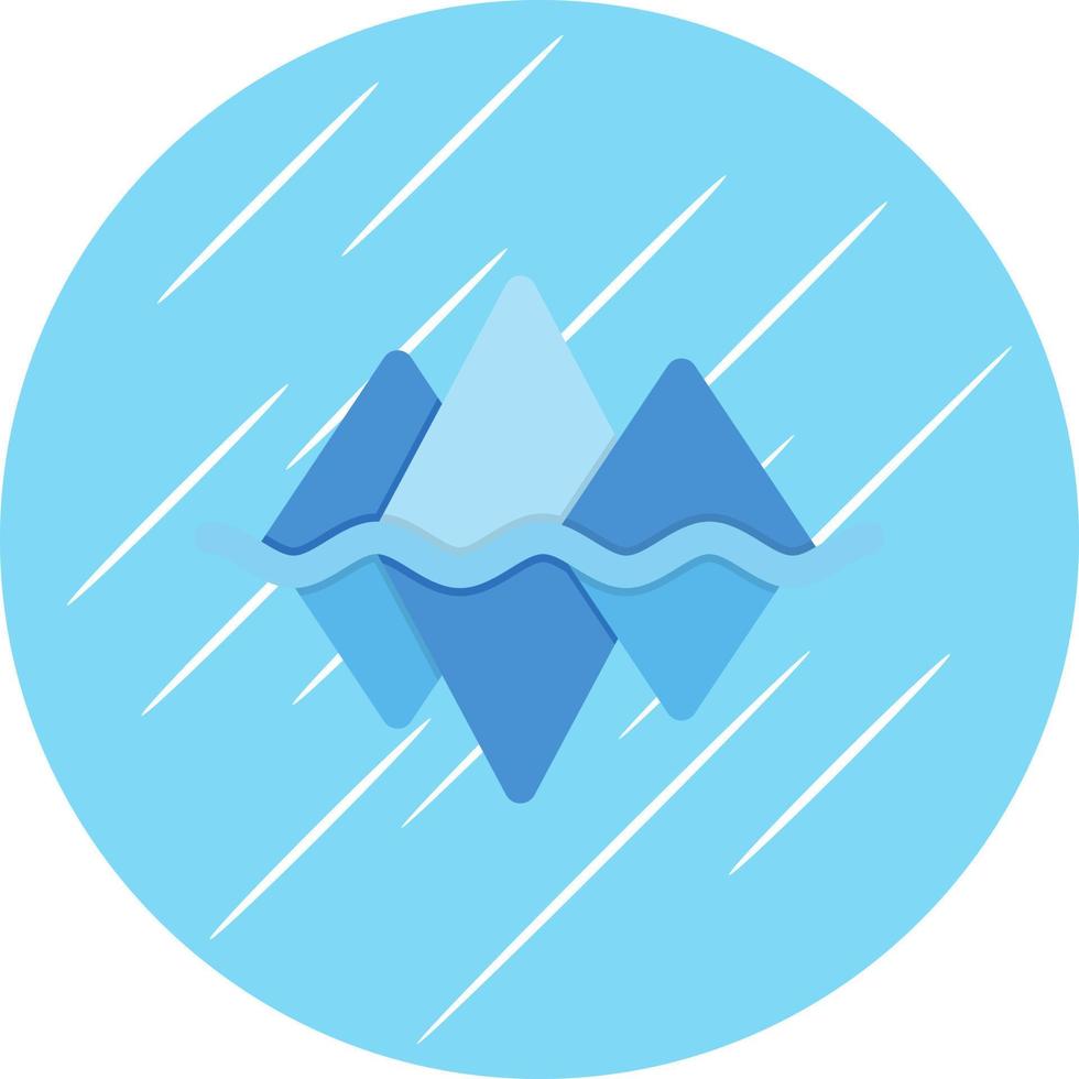 Iceberg Landscape Vector Icon Design