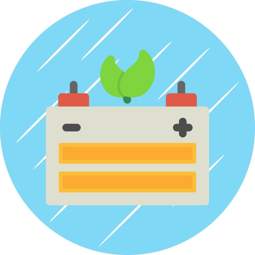 Bio Battery Vector Icon Design