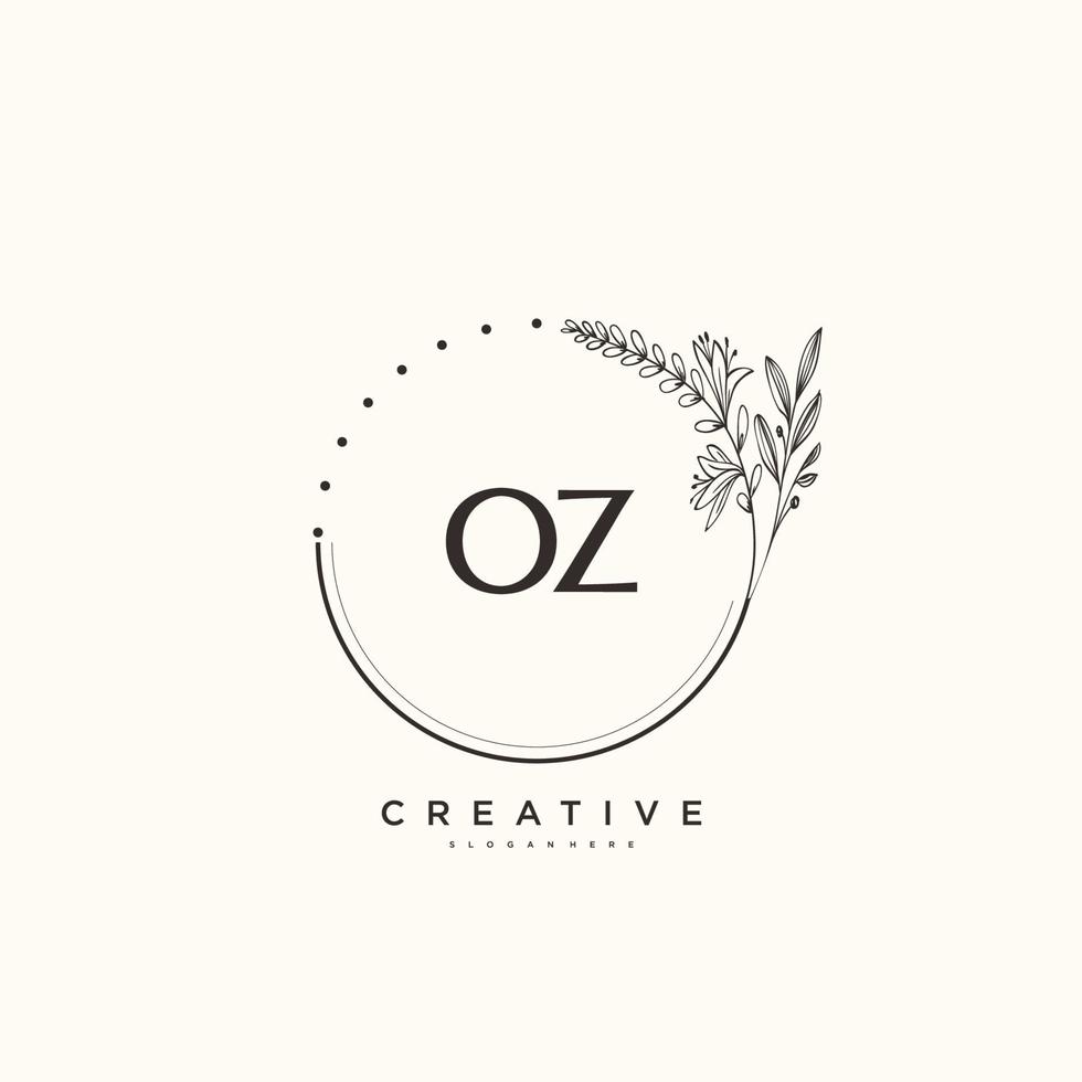 onz belleza vector inicial logo arte, escritura logo de inicial firma, boda, moda, joyería, boutique, floral y botánico con creativo modelo para ninguna empresa o negocio.