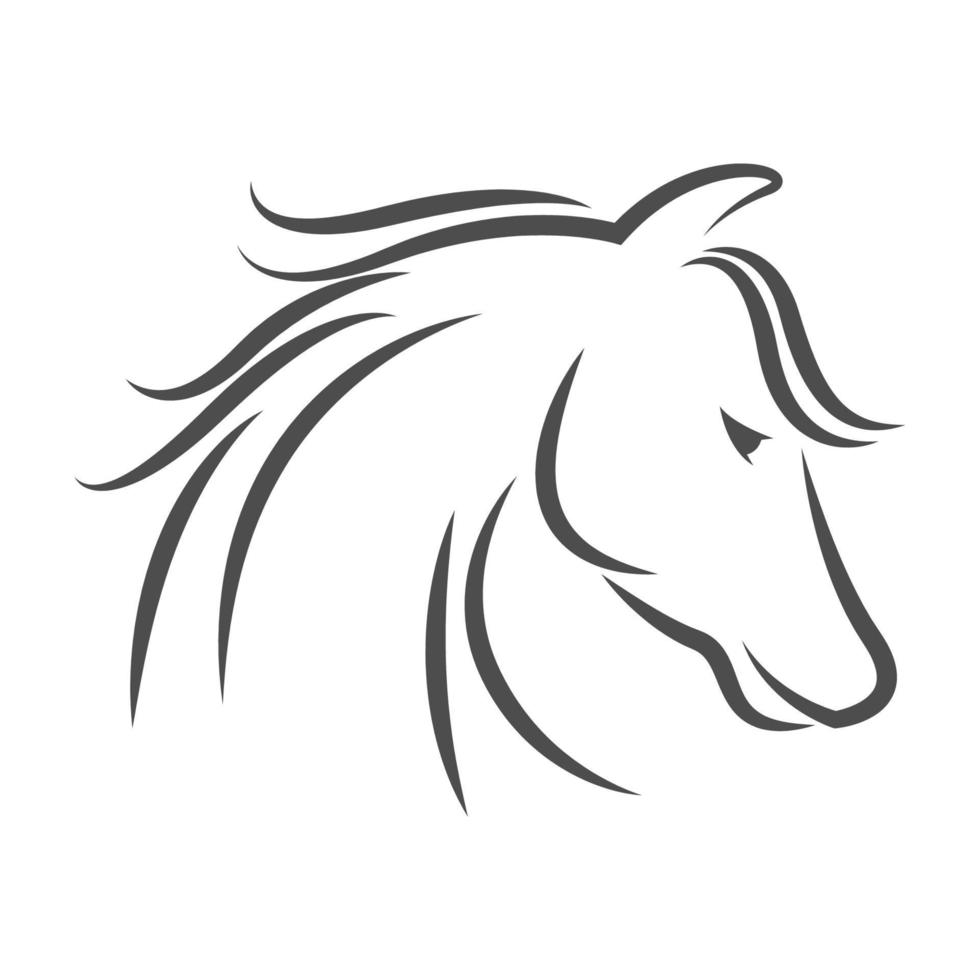 caballo logo icono diseño vector