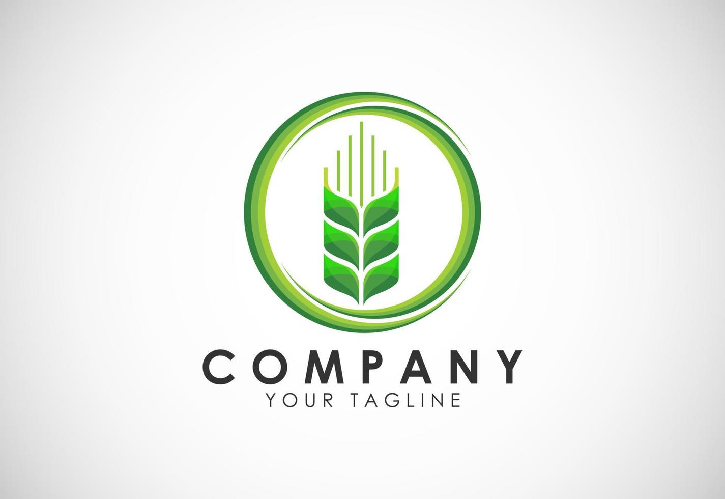 Wheat Icon and Logo. For Identity Style of Natural Product Company and Farm Company. Agriculture Icon vector