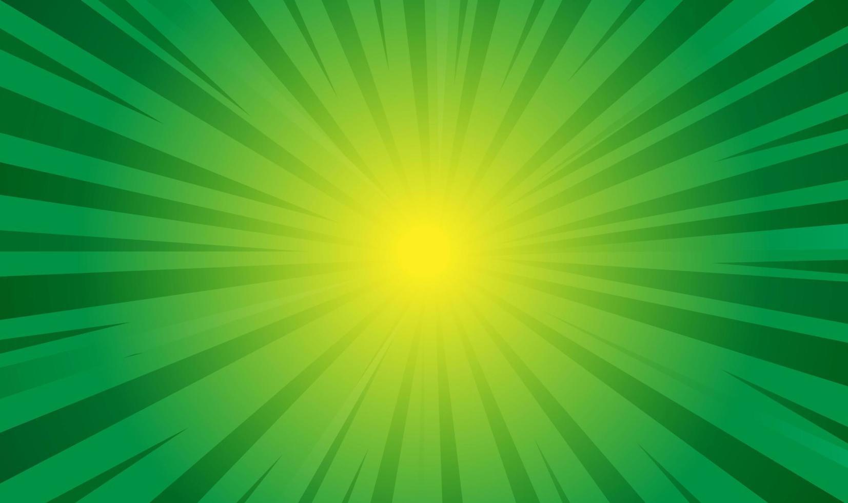 Green star burst background vector
