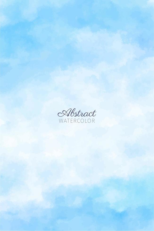 Sky blue abstract watercolor background vector