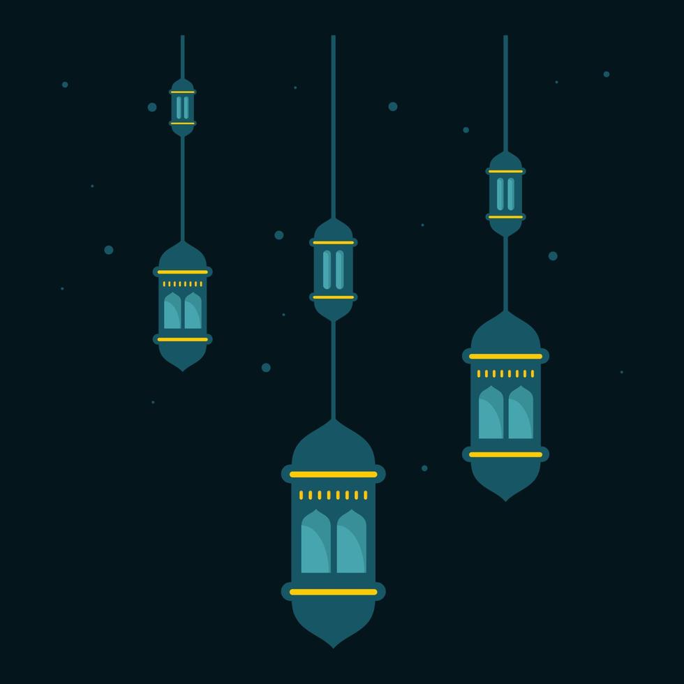 Vector Islamic lantern ornament