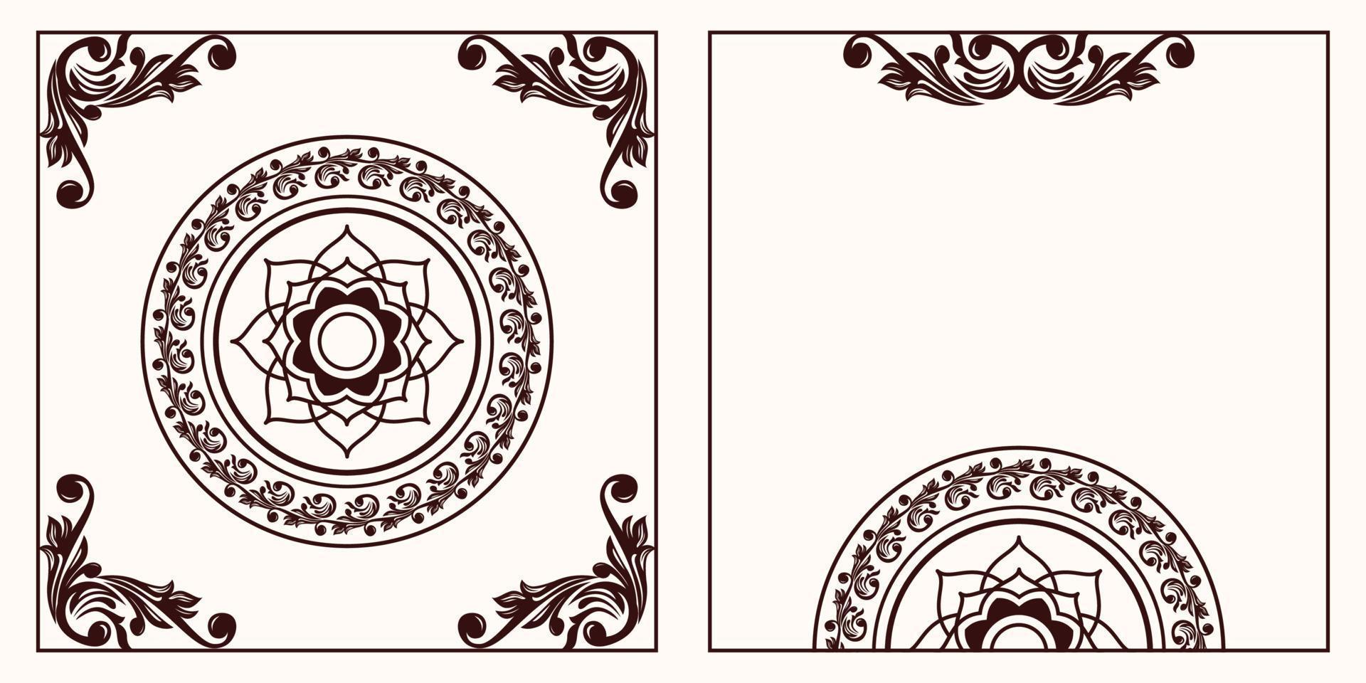 Elegant retro element background vector