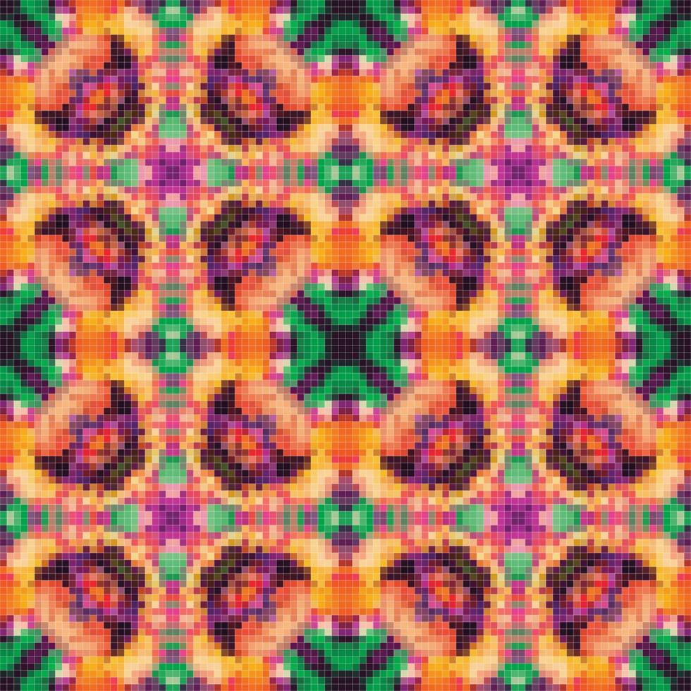 Seamless background pattern. Embroidery on fabric. Patchwork texture. Weaving. Traditional ornament. Tribal motif. Textile rapport. vector