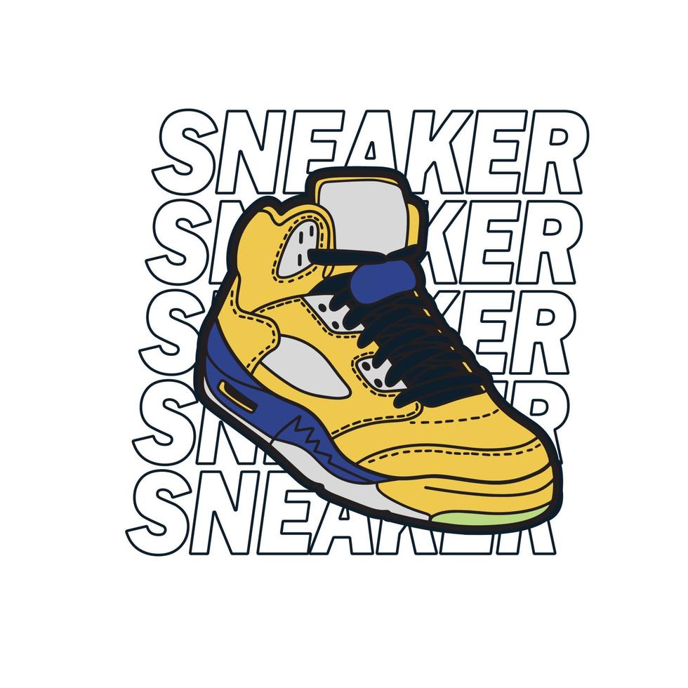 Sneaker shoes . Concept. Flat design. Vector illustration. Sneakers in flat style. Sneakers side view. Fashion sneakers.