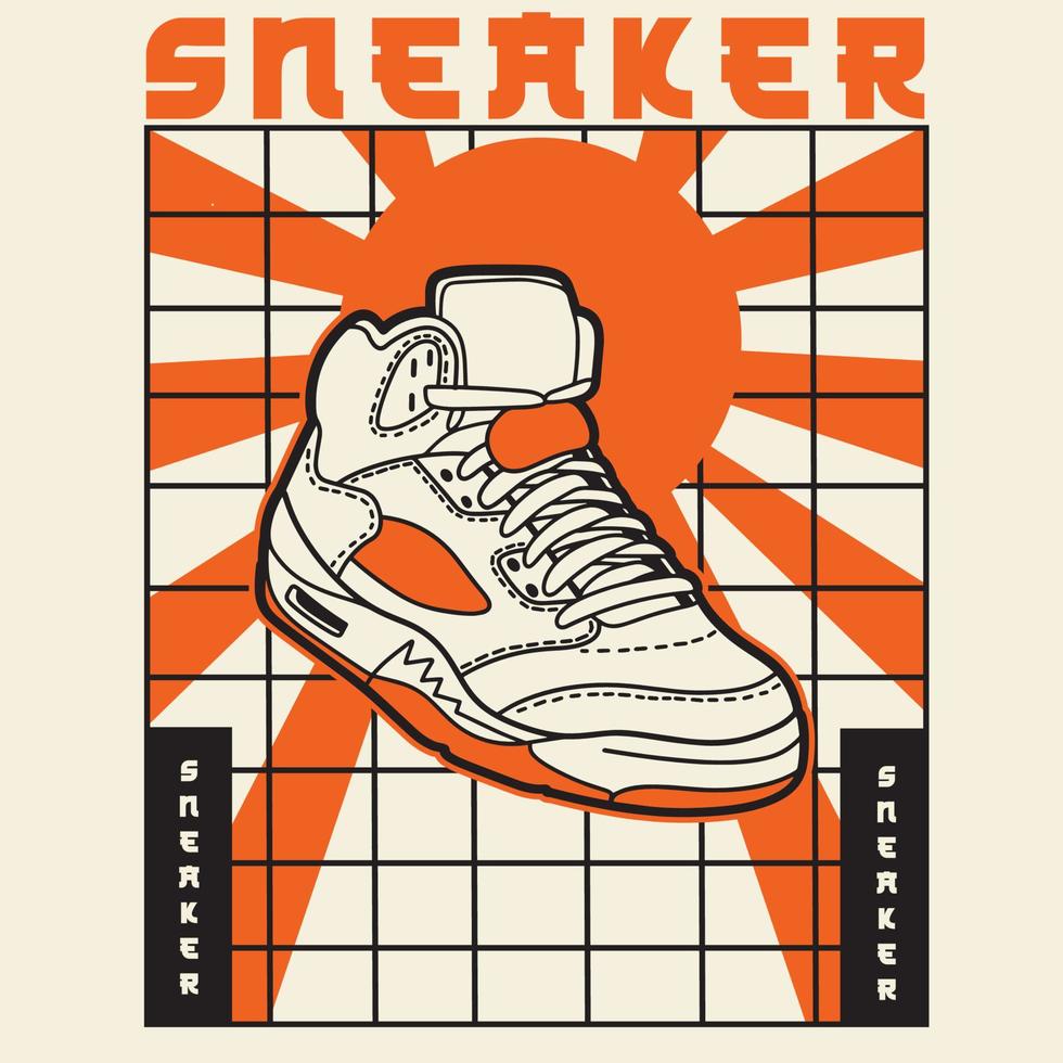 Sneaker shoes . Concept. Flat design. Vector illustration. Sneakers in flat style. Sneakers side view. Fashion sneakers.