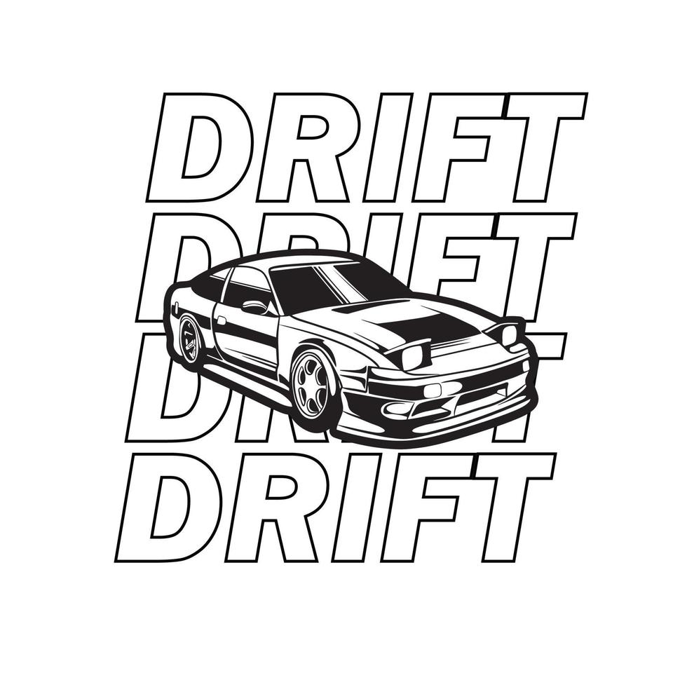 Car Vector Illustration For Conceptual Design. Good for poster, sticker, t shirt print, banner.
