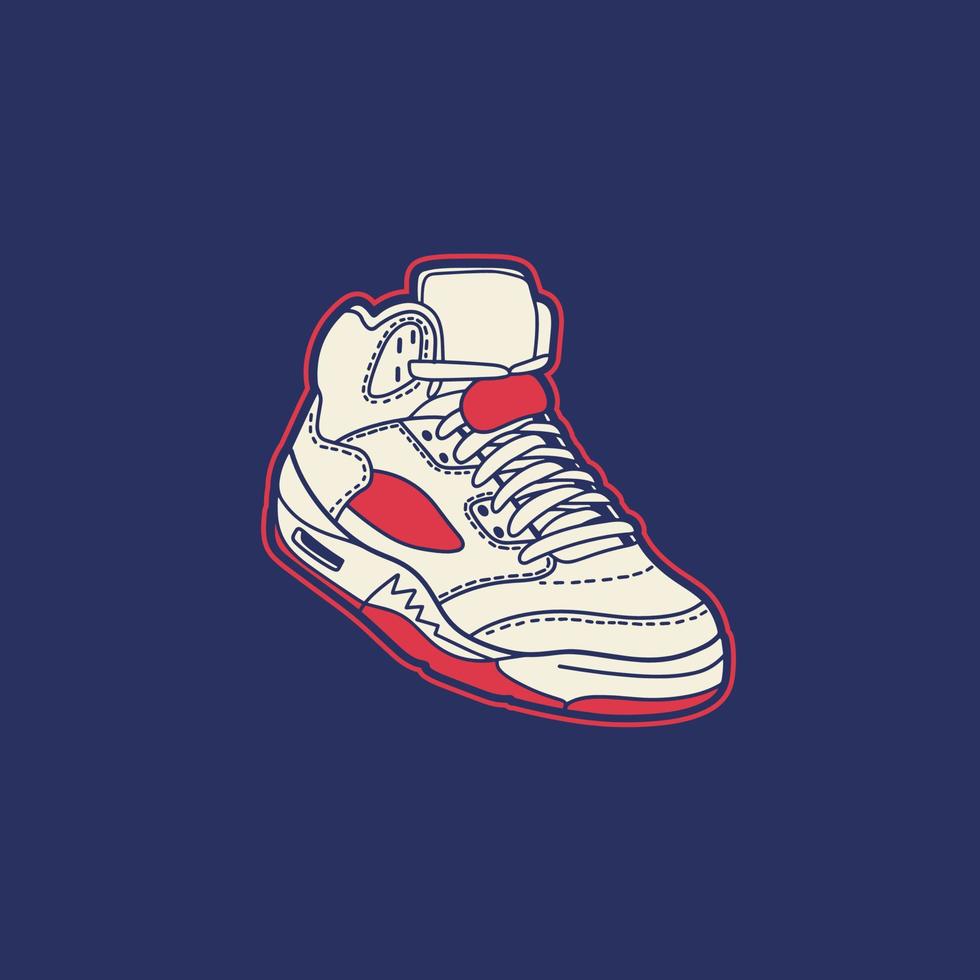 Sneaker shoes . Concept. Flat design. Vector illustration. Sneakers in flat style. Sneakers side view. Fashion sneakers.