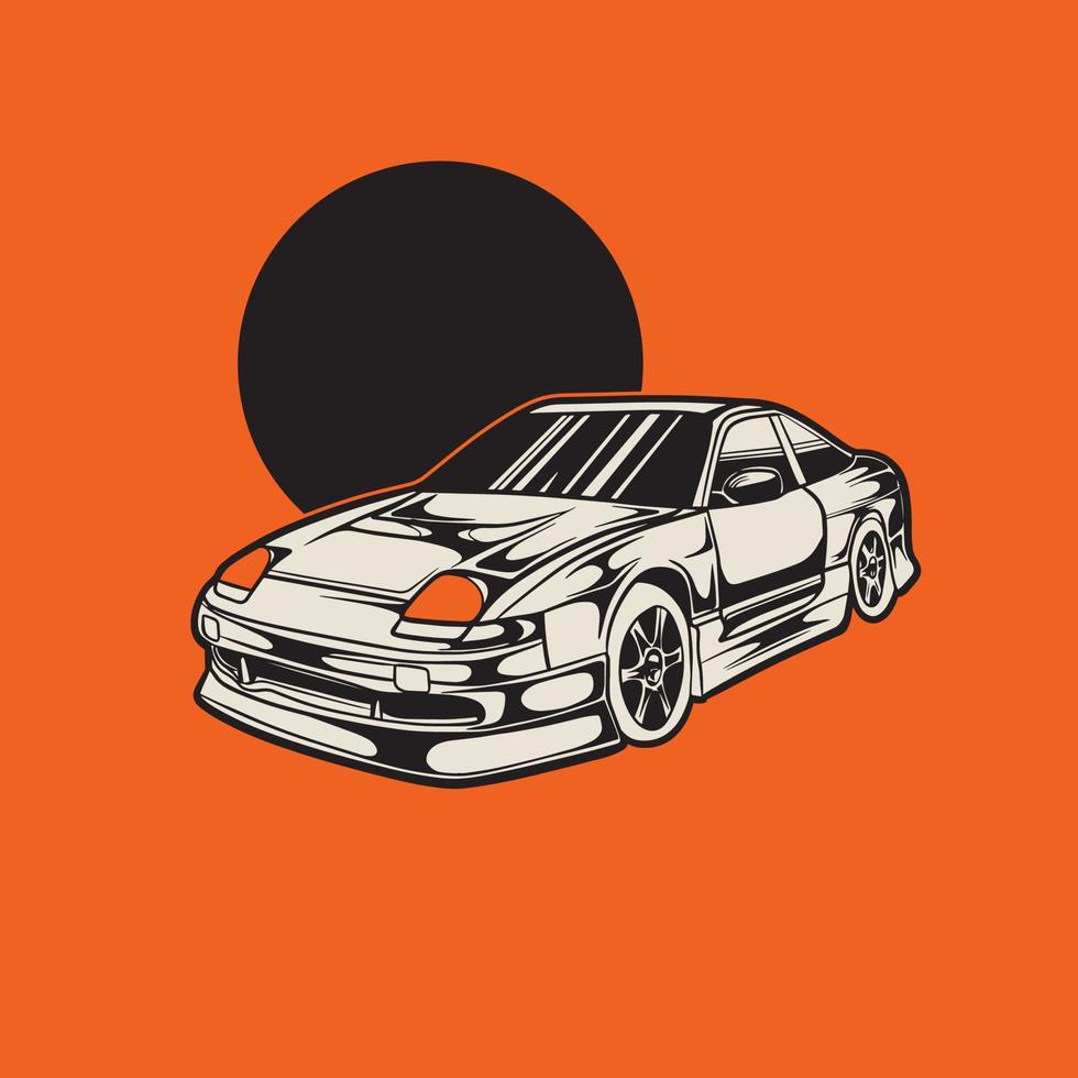 coche vector ilustración para conceptual diseño. bueno para póster, pegatina, t camisa imprimir, bandera.