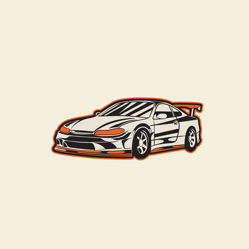 coche vector ilustración para conceptual diseño. bueno para póster, pegatina, t camisa imprimir, bandera.