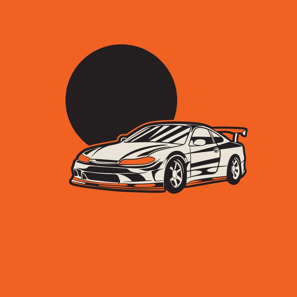 coche vector ilustración para conceptual diseño. bueno para póster, pegatina, t camisa imprimir, bandera.