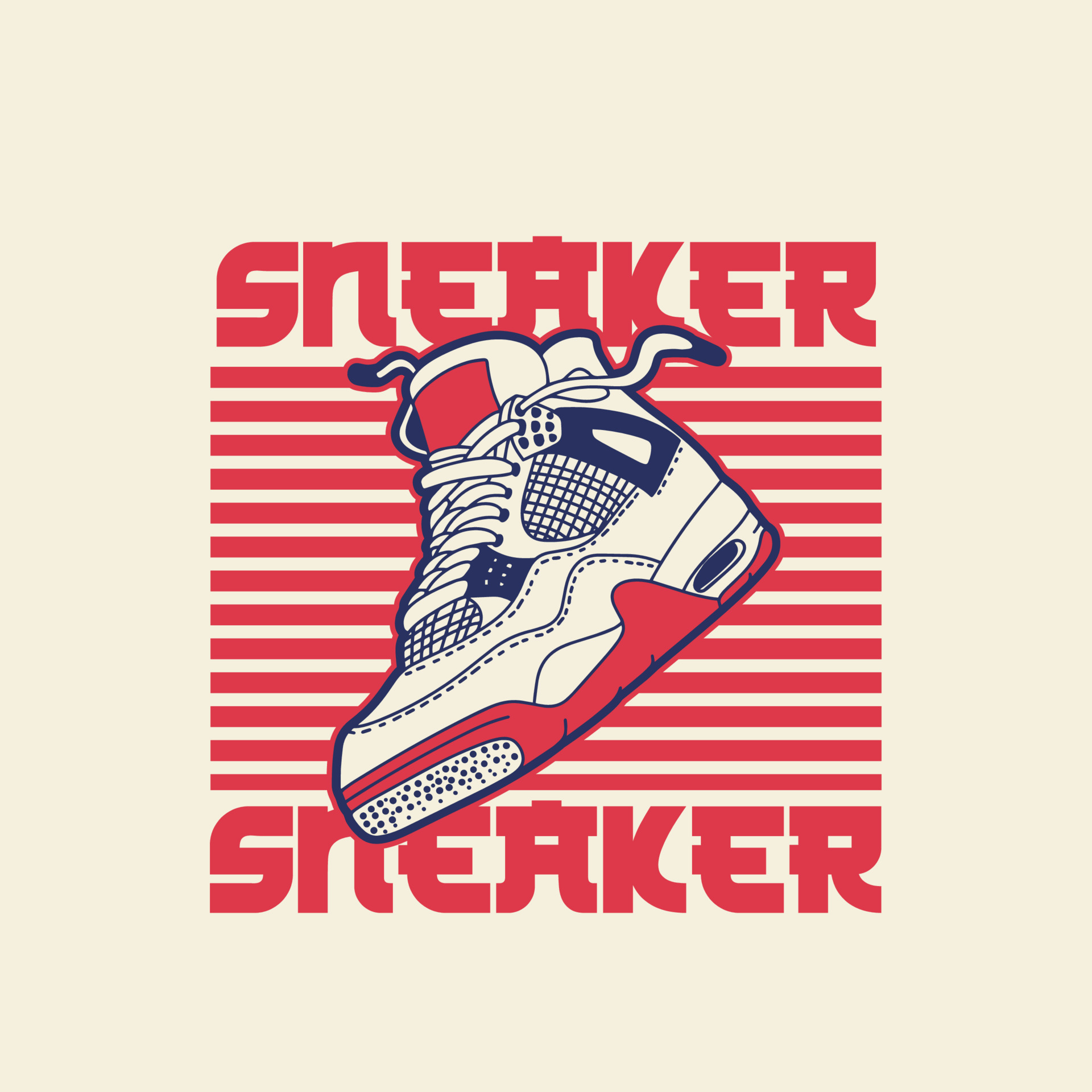 Sneaker shoes . Concept. Flat design. Vector illustration. Sneakers in ...
