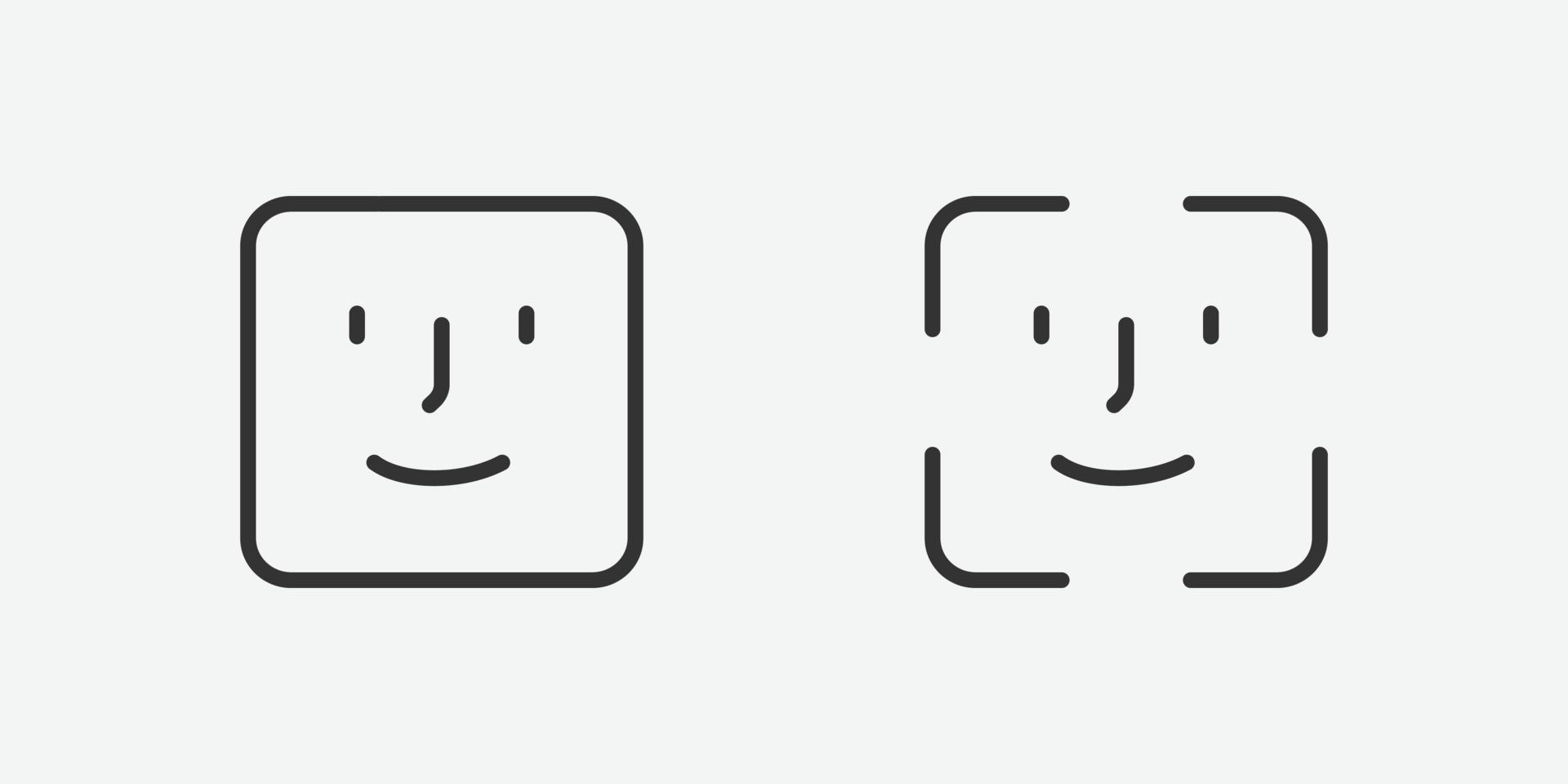 Face id vector icon in flat style. identification icon vector illustration.
