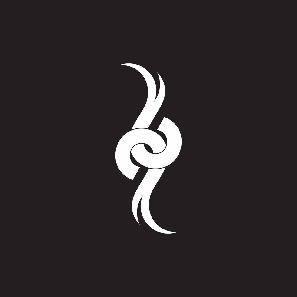 letter qb curves linked overlap logo vector