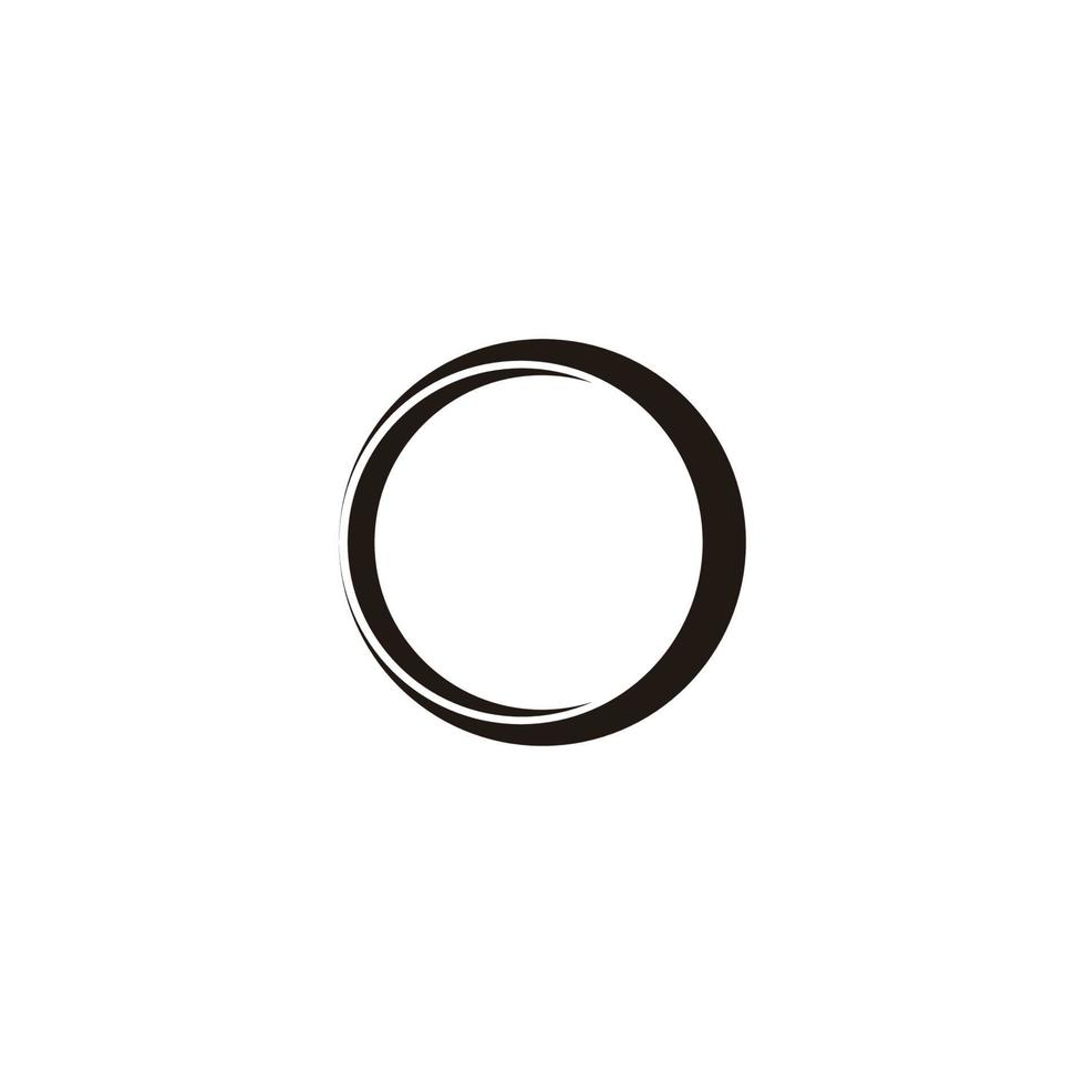 sencillo geométrico 3d plano anillo marco símbolo decoración vector